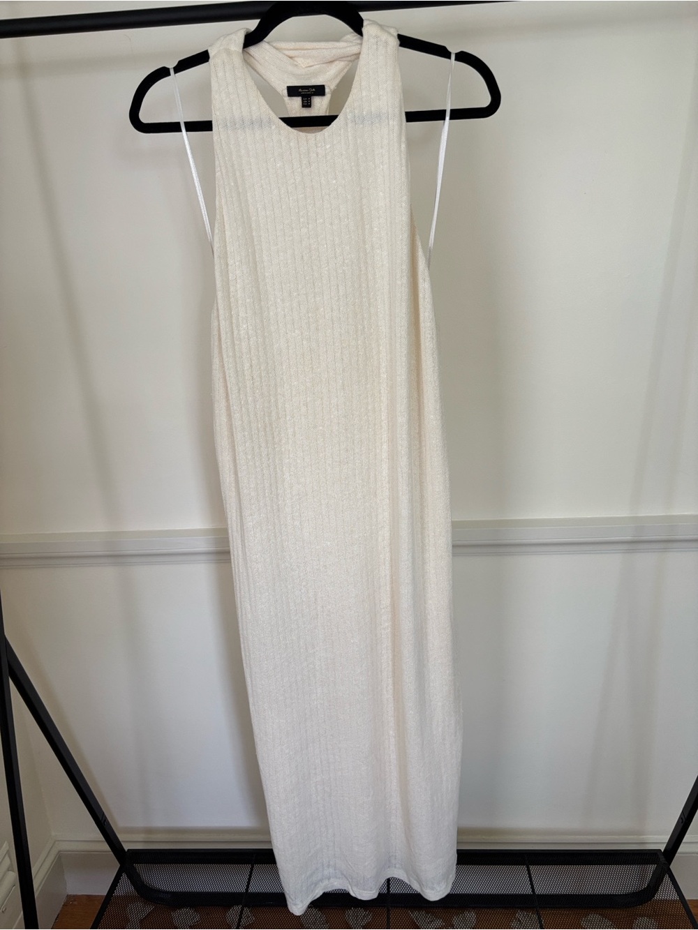 EUC Massimo Dutti Linen Blend Twist Back Maxi Dress